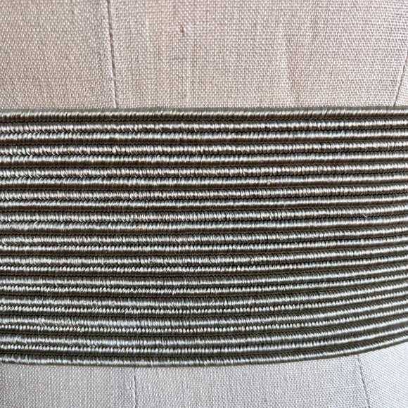 Green Corded Silk belt with Gold Buckle - Picture 3 of 3